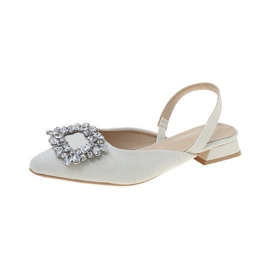 Damen Slingback-Pumps mit funkelndem Strass-Akzent EB