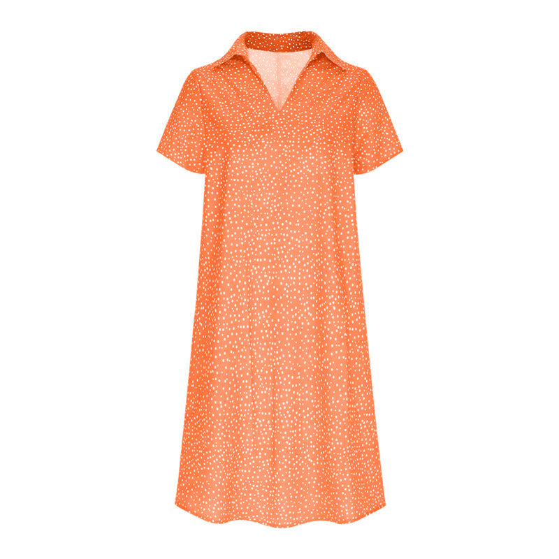 Damen Hemdkleid mit Polo-Kragen und leichtem, atmungsaktivem Stoff EB