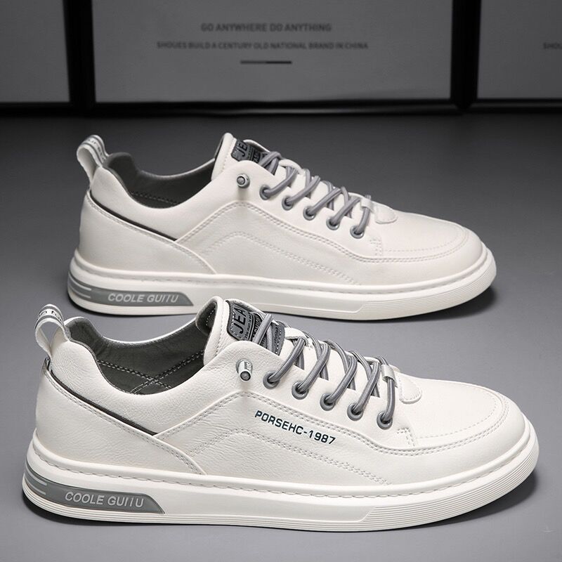 Herren Sportschuhe mit atmungsaktivem Leder und dämpfender Sohle EB