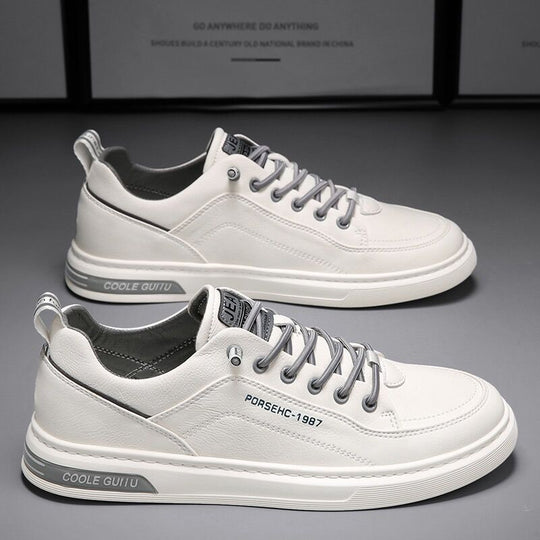 Herren Sportschuhe mit atmungsaktivem Leder und dämpfender Sohle EB