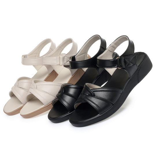 Damen Komfortable Sandalen mit elegantem Riemendesign und stabilem Blockabsatz EB