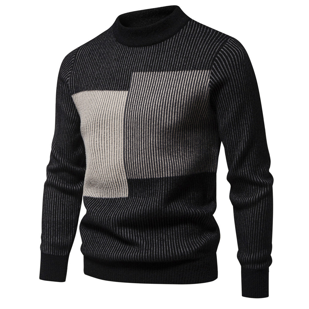 Herren hochwertiger Rollkragenpullover mit strukturiertem Design EB