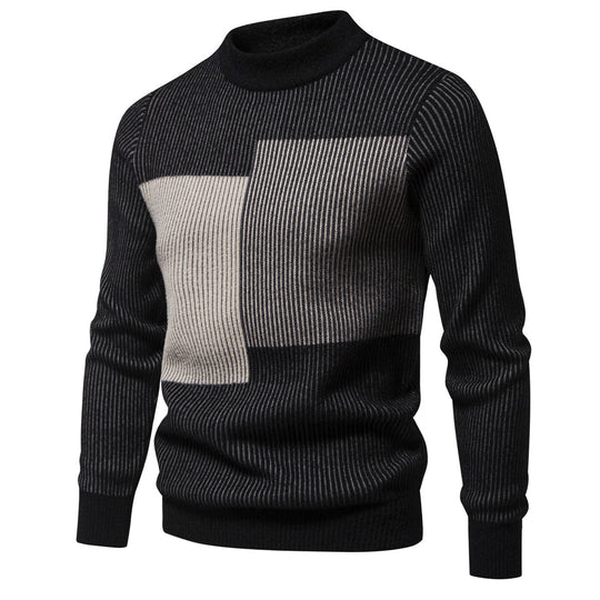 Herren hochwertiger Rollkragenpullover mit strukturiertem Design EB