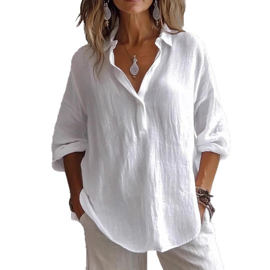 Damen Leichte Leinenbluse EB