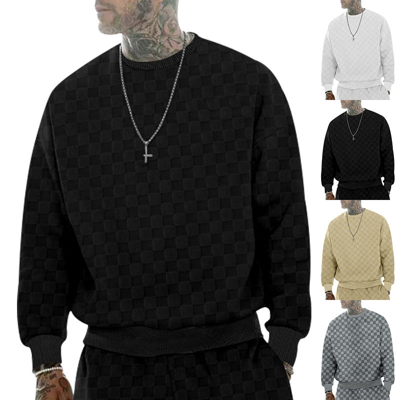 Herren lässiger oversized Sweatshirt mit strukturiertem Design EB