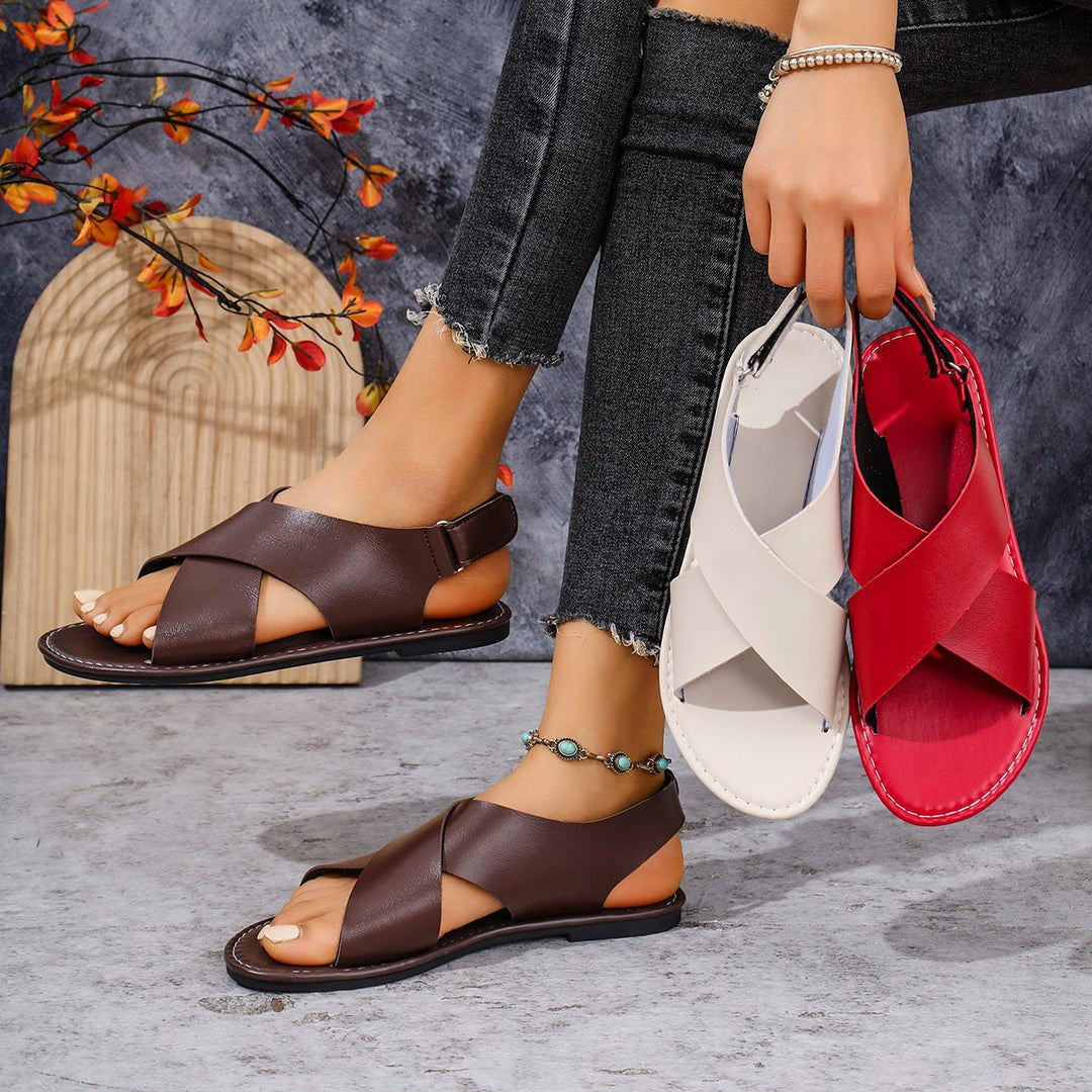 Damen Riemensandalen mit verstellbarem Riemendesign EB