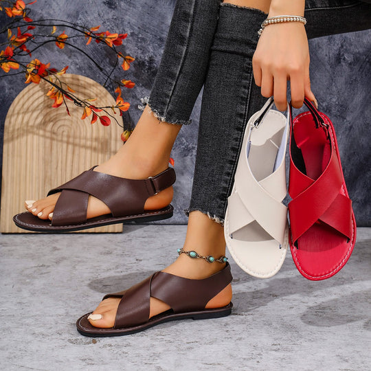 Damen Riemensandalen mit verstellbarem Riemendesign EB