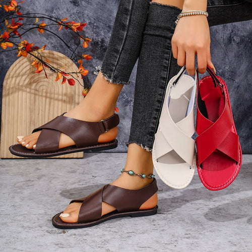 Damen Riemensandalen mit verstellbarem Riemendesign EB