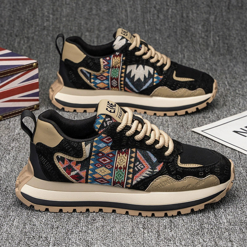 Damen Modische Sneakers mit vielfältigem Ethno-Muster und strapazierfähiger Sohle EB