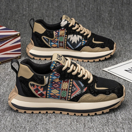 Damen Modische Sneakers mit vielfältigem Ethno-Muster und strapazierfähiger Sohle EB