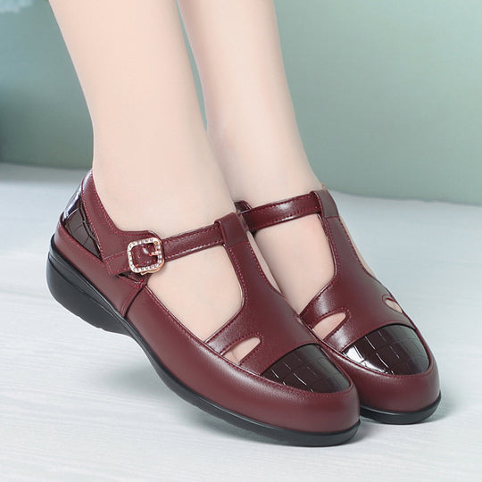 Damen Komfortable und elegante Schnürsandalen mit modischen Cut-Outs und verstellbarem Riemen EB