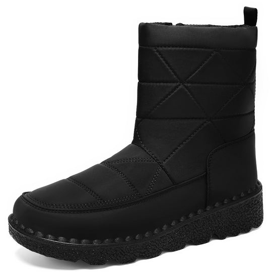 Damen Komfortable Winterstiefel mit hohem Schaft und rutschfester Sohle EB