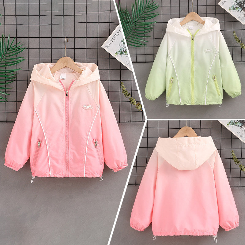 Damen nan leichte wasserabweisende Übergangsjacke mit Kapuze und Reißverschlusstaschen R&B