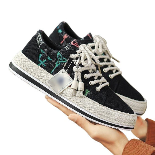 Damen Modische Sneakers mit kunstvollem Design und flexibler Sohle EB