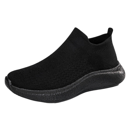 Damen Sneakers mit elastischem Strick-Obermaterial und rutschfester Sohle EB