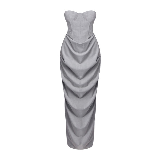 Damen figurbetontes Abendkleid mit raffiniertem Drapierungsdesign EB
