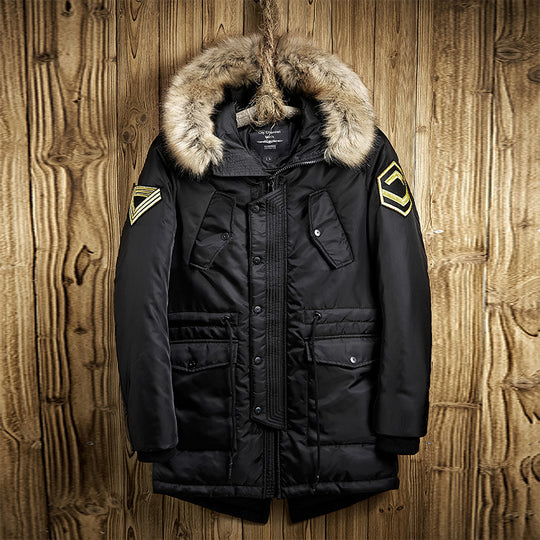 Herren Parka mit abnehmbarer Kapuze und warmem Fleecefutter EB