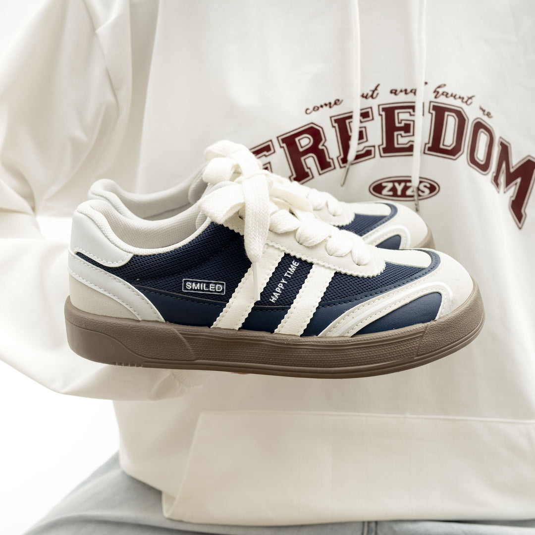 Damen Sportliche Sneakers mit atmungsaktivem Obermaterial und rutschfester Gummisohle EB