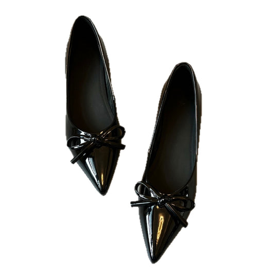Damen elegante spitze Pumps mit Schleifenakzent EB
