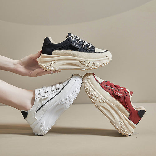 Damen Sportliche Chunky Sneakers mit dämpfender Sohle und robustem Profil EB