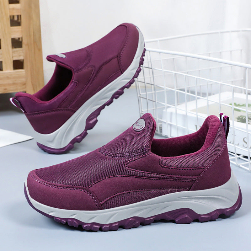 Damen Sportliche Slip-On Sneakers mit rutschfester Sohle und dematmungsaktiven Obermaterial EB