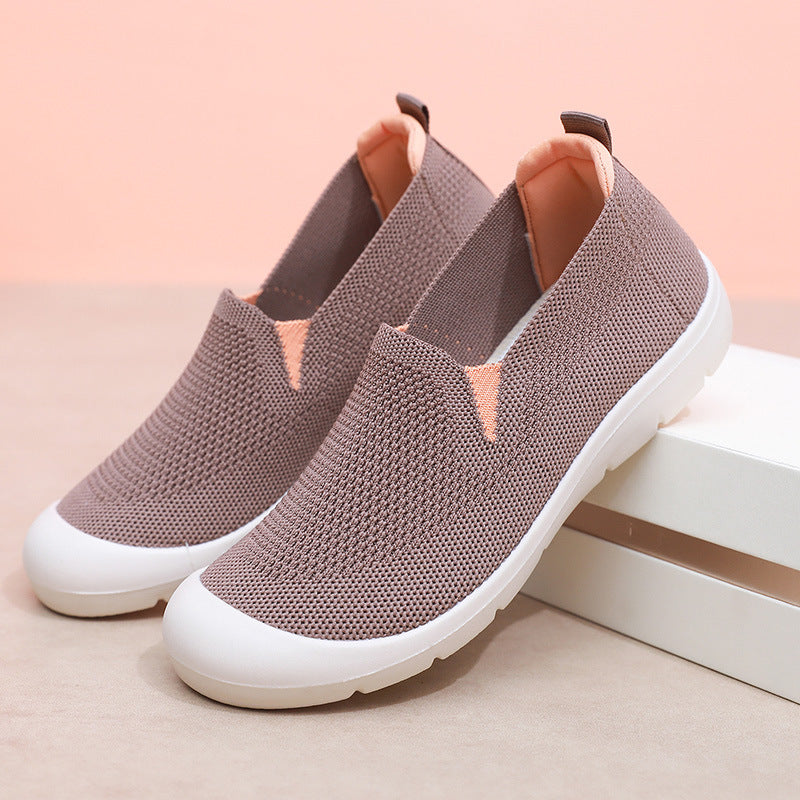 Damen Atmungsaktive Slip-On Sneakers mit flexiblem Einsatz EB