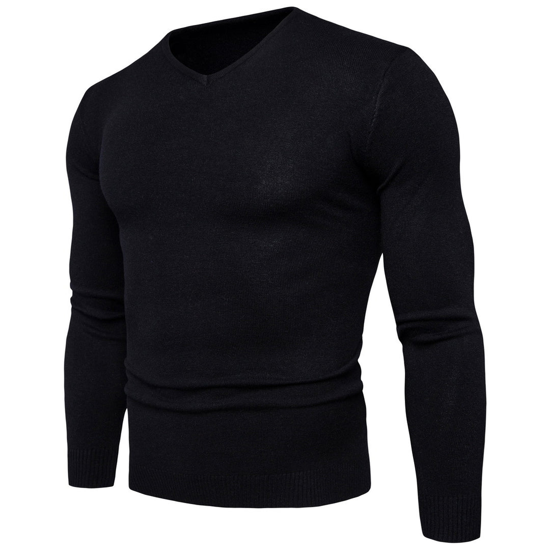 Herren feiner V-Ausschnitt Pullover aus hochwertiger Baumwolle EB