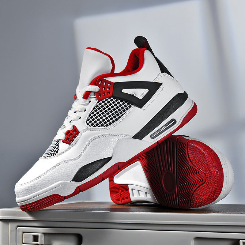 Unisex Mid-Cut Heritage-Basketball-Sneaker mit Mesh-Seiteneinsatz, TPU-Fersendetail und gepolsterter Komfortsohle EB