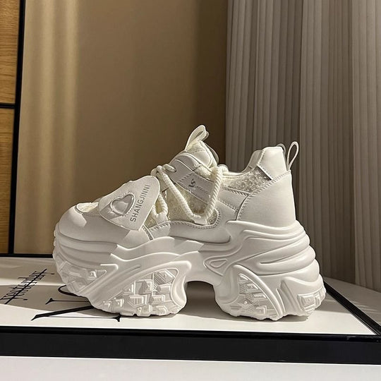 Damen Chunky Sneakers mit puffiger Sohle und innovativer Dämpfung EB