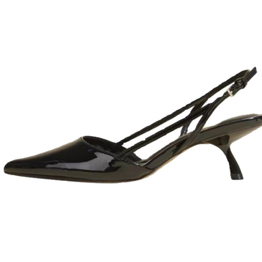 Damen Slingback High Heel Schuhe mit elegantem Spitzen-Design EB