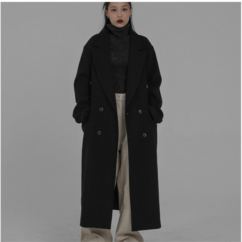 EB | eine makellose essentielle schwarze Trenchcoat - klassische gerade Trenchcoat für Damen
