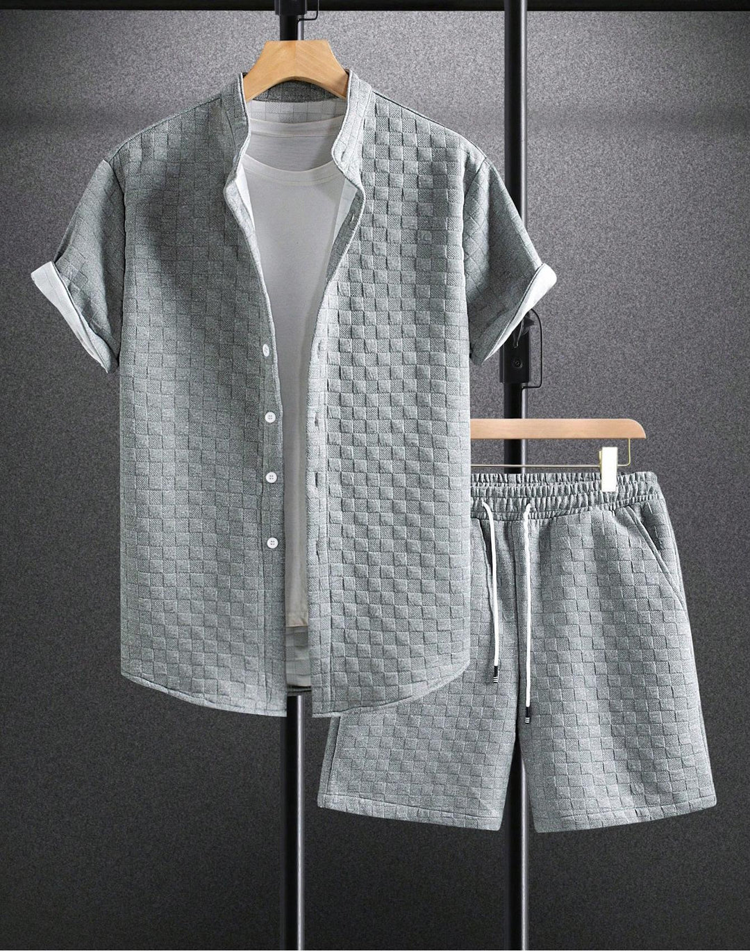 Damen lässiges Kurzarm Hemd und Shorts Set EB