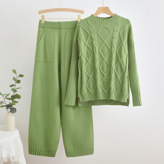 Damen Strick-Set mit Rautenstruktur EB
