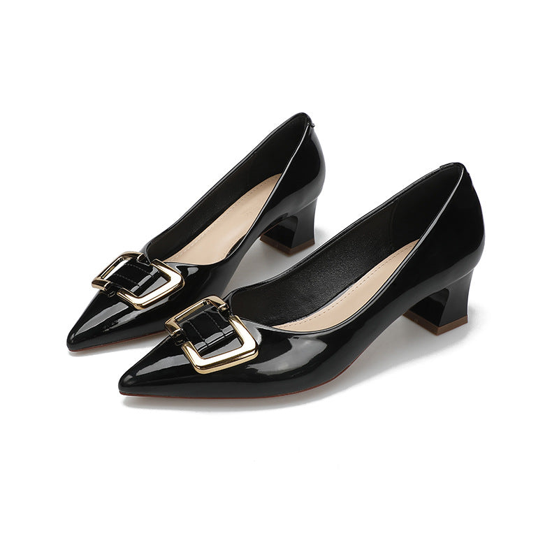 Damen elegante Stilettopumps mit modischem Schnallenakzent EB