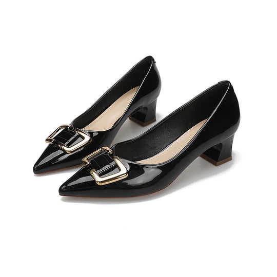 Damen elegante Stilettopumps mit modischem Schnallenakzent EB