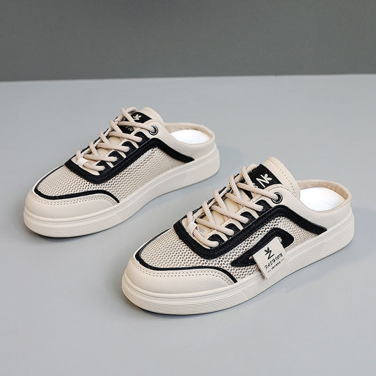 Damen leichte Slip-On Sneakers mit atmungsaktiver Mesh-Oberfläche EB