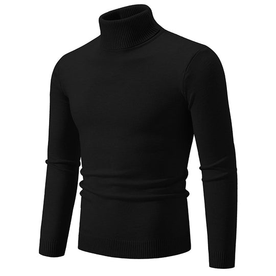 Herren nan Slim-Fit Rollkragenpullover aus Feinstrick mit geripptem Stehkragen und elastischem Bund EB