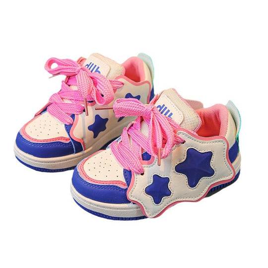 Damen Sportliche Sneakers mit verspieltem Sternenmotiv und atmungsaktiver Sohle EB