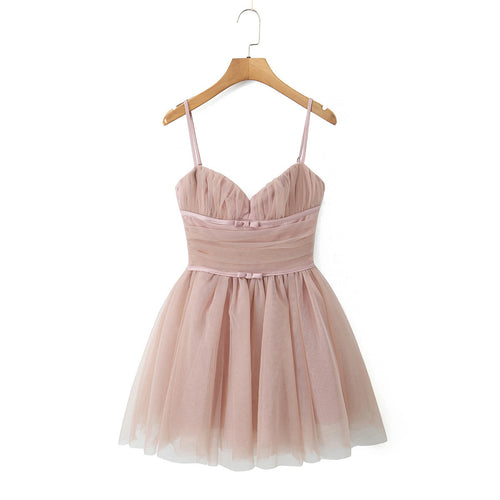 Damen Cocktailkleid mit herzförmigem Ausschnitt und schwingendem Tüllrock EB