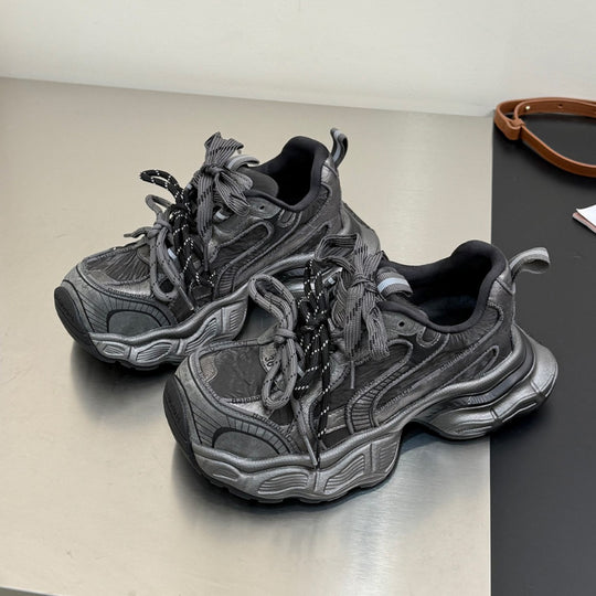Damen Sportliche Chunky Sneakers mit atmungsaktiver Mesh-Oberfläche EB