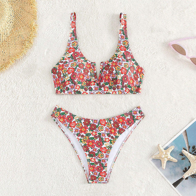 Damen Floral Design Bikini EB