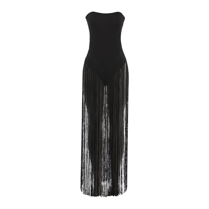 Damen Badeanzug mit fransigen Details EB