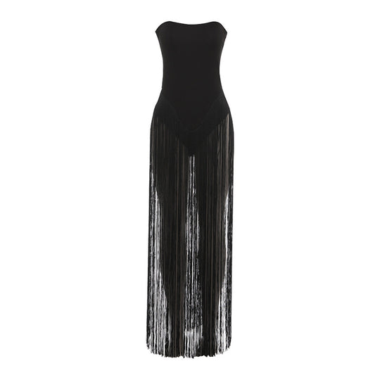 Damen Badeanzug mit fransigen Details EB