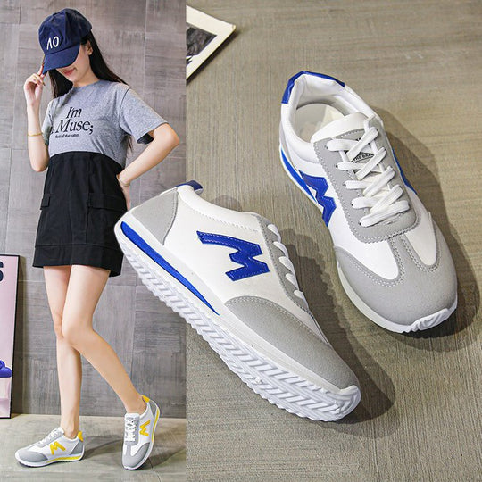 Damen Sportliche Sneakers mit gepolsterter Sohle und modischen Farbkontrasten EB