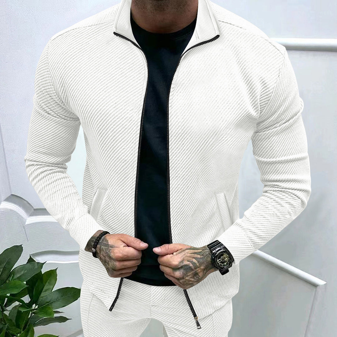 Herren sportliche Jacke mit strukturiertem Design EB