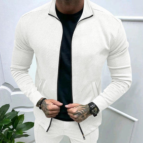 Herren sportliche Jacke mit strukturiertem Design EB