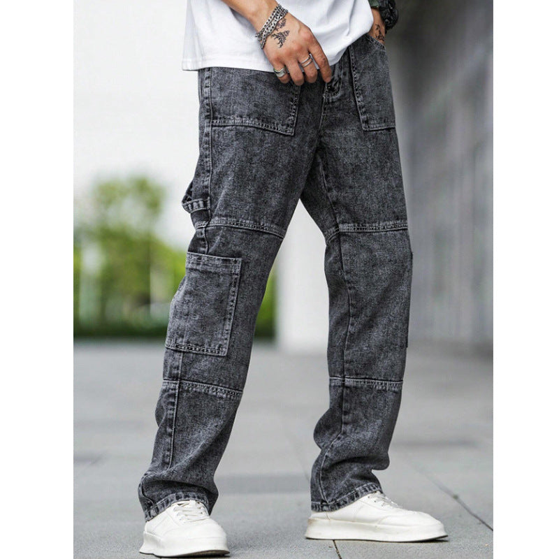 Herren Cargo-Jeans mit modernen Taschen und lässigem Schnitt EB