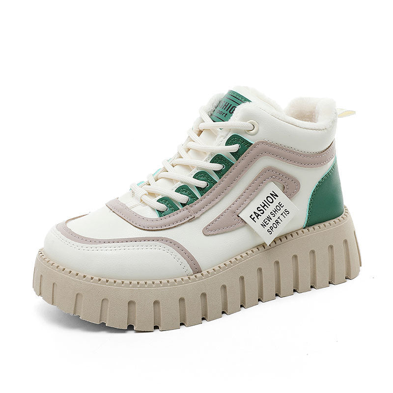 Damen Sportliche High-Top Sneakers mit dämpfendem Sohlenprofil und kuscheligem Innenfutter EB