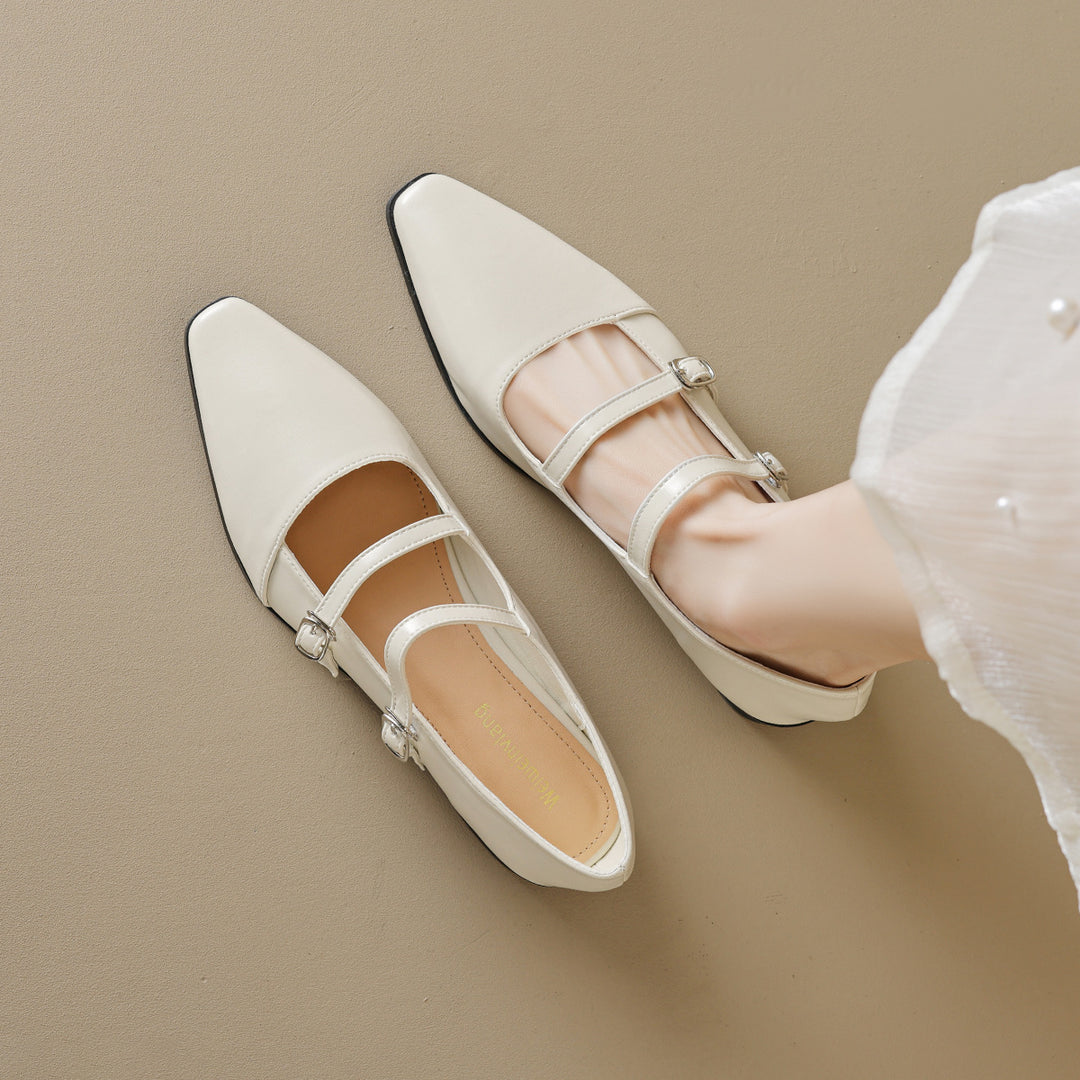 Damen elegante Slingback-Ballerinas mit modischen Riemchen und komfortabler Innensohle EB