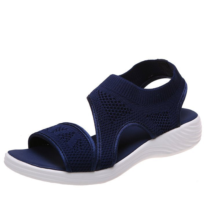 Damen bequeme und atmungsaktive Sandalen mit elastischen Riemen EB